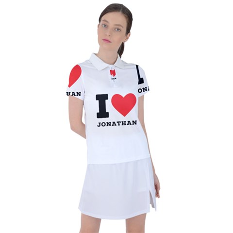 I Love Jonathan Women s Polo Tee by ilovewhateva