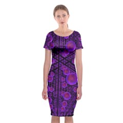 Spheres-combs-structure-regulation Classic Short Sleeve Midi Dress by Simbadda