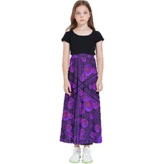 Spheres-combs-structure-regulation Kids  Flared Maxi Skirt by Simbadda