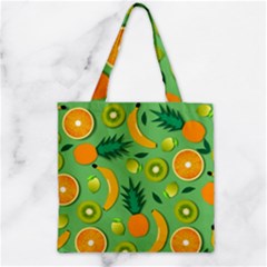 Fruit Tropical Pattern Design Art Zipper Grocery Tote Bag by danenraven