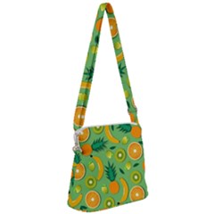 Fruit Tropical Pattern Design Art Zipper Messenger Bag by danenraven