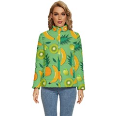 Fruit Tropical Pattern Design Art Women s Puffer Bubble Jacket Coat by danenraven