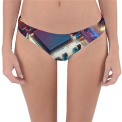 Ai Generated Motherboard City Technology Tech Cpu Reversible Hipster Bikini Bottoms by Jancukart