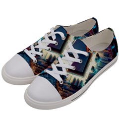 Ai Generated Motherboard City Technology Tech Cpu Women s Low Top Canvas Sneakers