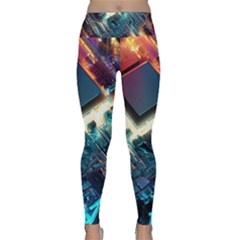 Ai Generated Motherboard City Technology Tech Cpu Lightweight Velour Classic Yoga Leggings by Jancukart