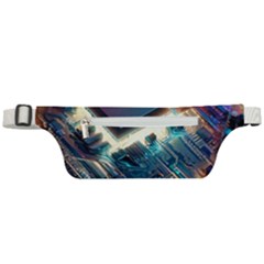 Ai Generated Motherboard City Technology Tech Cpu Active Waist Bag by Jancukart