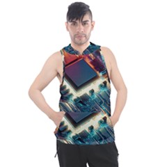 Ai Generated Motherboard City Technology Tech Cpu Men s Sleeveless Hoodie by Jancukart