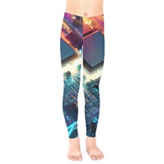 Ai Generated Motherboard City Technology Tech Cpu Kids  Classic Winter Leggings