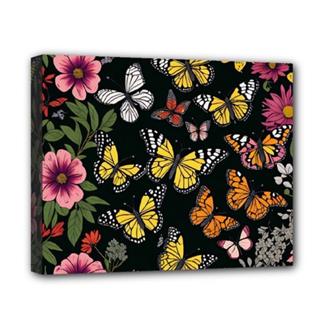 Flowers Butterfly Blooms Flowering Spring Canvas 10  X 8  (stretched)