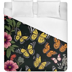 Flowers Butterfly Blooms Flowering Spring Duvet Cover (king Size)