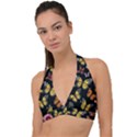 Flowers Butterfly Blooms Flowering Spring Halter Plunge Bikini Top View1