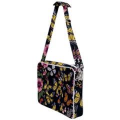 Flowers Butterfly Blooms Flowering Spring Cross Body Office Bag