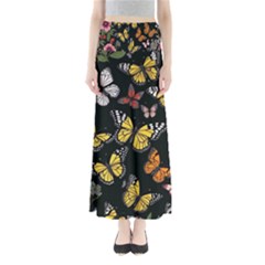 Flowers Butterfly Blooms Flowering Spring Full Length Maxi Skirt