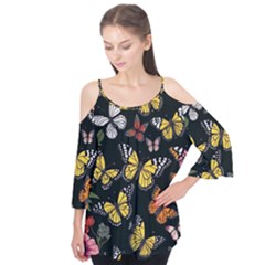 Flowers Butterfly Blooms Flowering Spring Flutter Tees