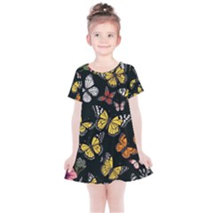 Flowers Butterfly Blooms Flowering Spring Kids  Simple Cotton Dress