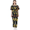 Flowers Butterfly Blooms Flowering Spring Batwing Lightweight Chiffon Jumpsuit View1