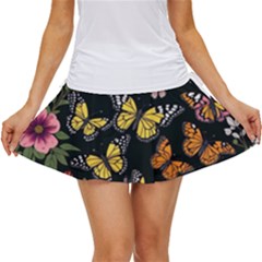 Flowers Butterfly Blooms Flowering Spring Women s Skort