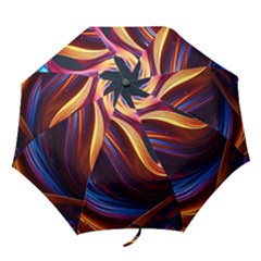 Ai Generated Waves Splash Liquid Paint Wall Folding Umbrellas by Jancukart