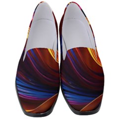 Ai Generated Waves Splash Liquid Paint Wall Women s Classic Loafer Heels by Jancukart