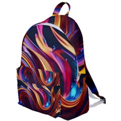 Ai Generated Waves Splash Liquid Paint Wall The Plain Backpack