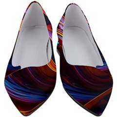 Ai Generated Waves Splash Liquid Paint Wall Women s Block Heels 