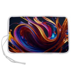 Ai Generated Waves Splash Liquid Paint Wall Pen Storage Case (s) by Jancukart