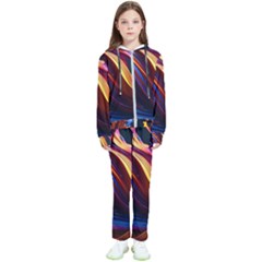 Ai Generated Waves Splash Liquid Paint Wall Kids  Tracksuit by Jancukart