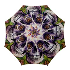 Gothic Sugar Skull Golf Umbrellas by GardenOfOphir