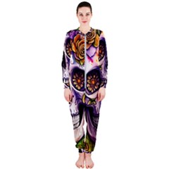 Gothic Sugar Skull Onepiece Jumpsuit (ladies)