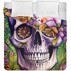 Gothic Sugar Skull Duvet Cover Double Side (king Size) by GardenOfOphir