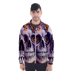 Gothic Sugar Skull Men s Windbreaker