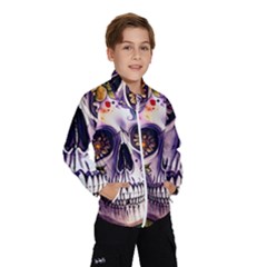 Gothic Sugar Skull Kids  Windbreaker