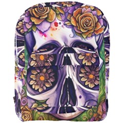 Gothic Sugar Skull Full Print Backpack by GardenOfOphir