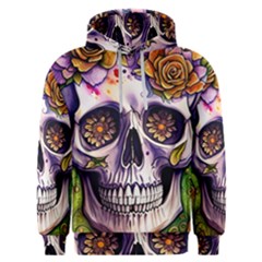 Gothic Sugar Skull Men s Overhead Hoodie