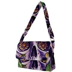 Gothic Sugar Skull Full Print Messenger Bag (s) by GardenOfOphir