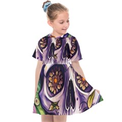 Gothic Sugar Skull Kids  Sailor Dress by GardenOfOphir