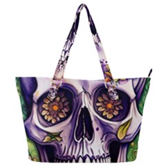 Gothic Sugar Skull Full Print Shoulder Bag by GardenOfOphir