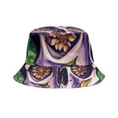 Gothic Sugar Skull Inside Out Bucket Hat by GardenOfOphir