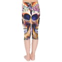 Bone Skull Floral Kids  Capri Leggings  View2