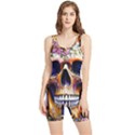 Bone Skull Floral Women s Wrestling Singlet View1