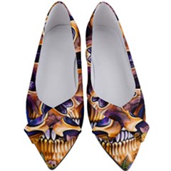 Bone Skull Floral Women s Bow Heels by GardenOfOphir