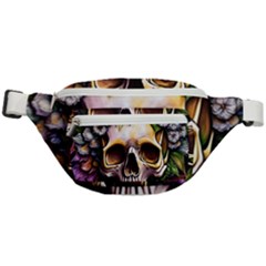 Death Skull Floral Fanny Pack by GardenOfOphir