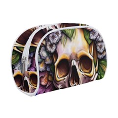 Death Skull Floral Make Up Case (small) by GardenOfOphir