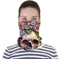 Death Skull Floral Face Seamless Bandana (adult) by GardenOfOphir