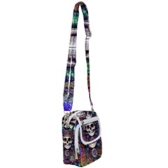 Dead Cute Skull Floral Shoulder Strap Belt Bag by GardenOfOphir