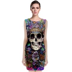 Dead Cute Skull Floral Classic Sleeveless Midi Dress by GardenOfOphir