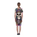 Dead Cute Skull Floral Classic Short Sleeve Midi Dress View2