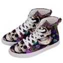 Dead Cute Skull Floral Women s Hi-Top Skate Sneakers View2