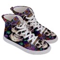 Dead Cute Skull Floral Women s Hi-Top Skate Sneakers View3