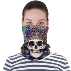 Dead Cute Skull Floral Face Seamless Bandana (adult) by GardenOfOphir